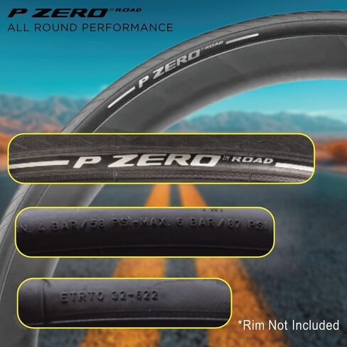 إطار دراجة Pirelli P Zero Road 32-622 (700x32c) - إطار دراجة من النوع الأنبوبي، أداء متين من جميع النواحي، قبضة عالية، إطار فاصل لركوب الدراجات على الطرق - مركب EVO، بناء TechBELT | إطارات الدراجة in Kuwait