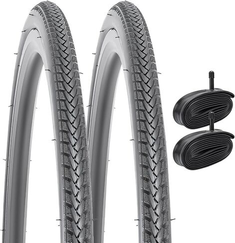 2-PCS 24x1.0/25-540 Sports Wheelchair Tires 60TPI and 24" Heavy Duty Wheelchair Tubes Schrader Valve with 1.2MM Antipuncture Protection Compatible with 24 x 1.0 24x1 Wheelchair Tires and Tubes in Kuwait
