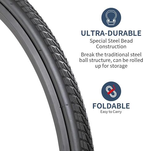 2-PCS 24x1.0/25-540 Sports Wheelchair Tires 60TPI and 24" Heavy Duty Wheelchair Tubes Schrader Valve with 1.2MM Antipuncture Protection Compatible with 24 x 1.0 24x1 Wheelchair Tires and Tubes in Kuwait