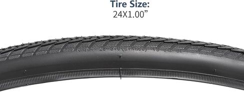 2-PCS 24x1.0/25-540 Sports Wheelchair Tires 60TPI and 24" Heavy Duty Wheelchair Tubes Schrader Valve with 1.2MM Antipuncture Protection Compatible with 24 x 1.0 24x1 Wheelchair Tires and Tubes in Kuwait