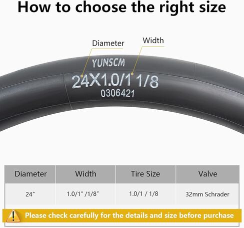2-PCS 24x1.0/25-540 Sports Wheelchair Tires 60TPI and 24" Heavy Duty Wheelchair Tubes Schrader Valve with 1.2MM Antipuncture Protection Compatible with 24 x 1.0 24x1 Wheelchair Tires and Tubes in Kuwait