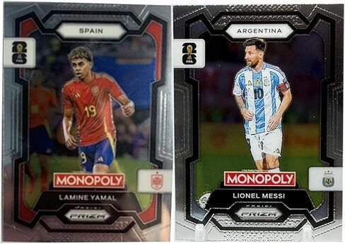 Panini Prizm Monopoly WC 2026 Lionel Messi Lamine Yamal Base Card 2-Card Set in Kuwait