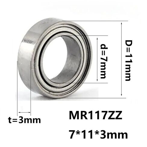 Mr117Zz Bearing Deep Groove Ball Miniature Mr117-Zz 7x11x3Mm Chrome Steel 10Pcs in Kuwait
