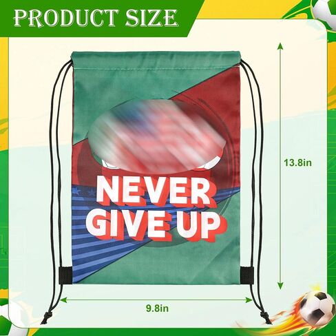 J6&H6 12 International Soccer Commemorative Drawstring Bags with 6 Unique Designs,Drawstring Bag 2026 Soccer Merchandise,for Celebrations Sports Competition Party in Kuwait