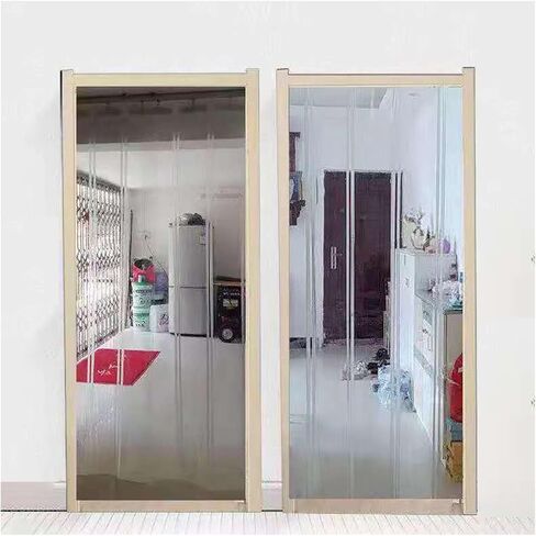 This Plastic PVC Sheet Strips Partition Door Curtain Heat Insulation Transparent for Supermarket, Store, Workshop, Various Sizes (Color : 1.9mm, Size : 1.35x2.4m) in Kuwait
