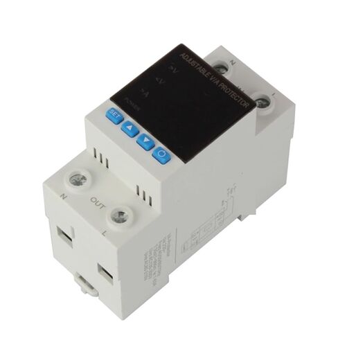 Dual Display 63A 230V Din Rail Adjustable Digital Over Voltage Under Relay Current Protection Leisurely in Kuwait