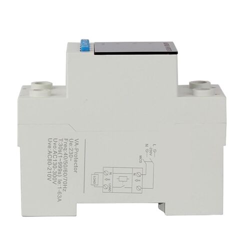 Dual Display 63A 230V Din Rail Adjustable Digital Over Voltage Under Relay Current Protection Leisurely in Kuwait