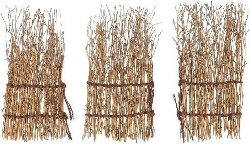 POPETPOP Bamboo Sushi Fence 3-Piece Set – 9.05x4.33In Natural Food-Safe Backdrop for Restaurant & Home Sashimi Plating in Kuwait