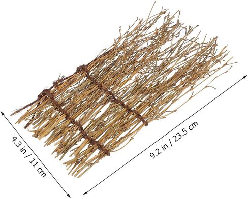 POPETPOP Bamboo Sushi Fence 3-Piece Set – 9.05x4.33In Natural Food-Safe Backdrop for Restaurant & Home Sashimi Plating in Kuwait