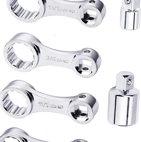 12 Pieces Torque Adapter Set Including Extension Adapter Wrench Converter Steel Suitable for Mechanics Repair Work Gift Giving Home in Kuwait