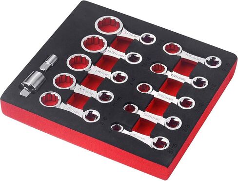 12 Pieces Torque Adapter Set Including Extension Adapter Wrench Converter Steel Suitable for Mechanics Repair Work Gift Giving Home in Kuwait