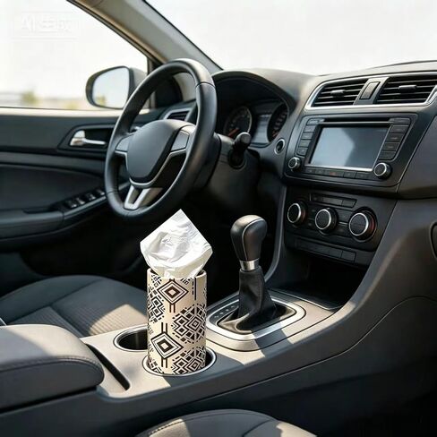 Car Tissue Holder with Lotion Facial Tissues, 4 Pack Round Canned Box Soft Facial Tissue Canister Fits Car Cup Holder, Cylinder Travel Tissue Dispenser for Auto Home Office in Kuwait