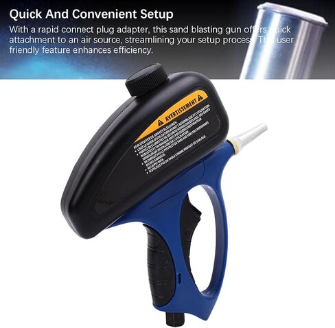 Zerodis Other Spraying Tools Equipment 510ml Capacity 90 PSI with ZG1/4 Connector Adjustable Valve for Paint Rust Removal Portable Sandblaster Handheld Sand Blasting Home in Kuwait