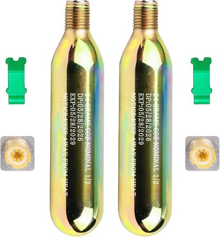 2Pack 24G Co2 Cartridge Cylinder for Life Vest, Accessory for C02 PFD Rearming Kit, for Auto/Manual Inflating Life Jacket, for Adult, Used for Fishing, Surfing, Sea/Ocean Activities in Kuwait