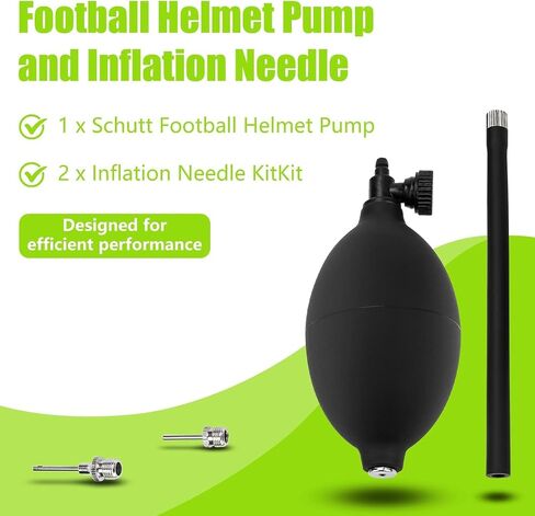 براغي إبهام خوذة كرة القدم ومضخة خوذة وإبرة نفخ متوافقة مع Riddell SpeedFlex، احتفظ بنظام تثبيت خوذة كرة القدم للشباب Speedflex Chinstrap لتقليل إصابة الرأس in Kuwait