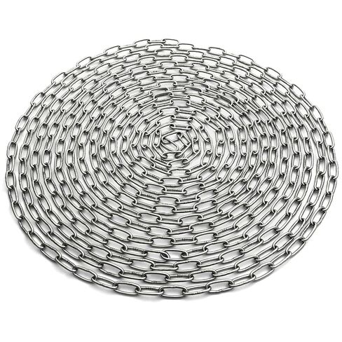 1/8in 304 Stainless Steel Jack Chain(50Ft), Small Metal Chain Link, Light Duty Chains for Hanging,Lifting,Securing,Swing, Outdoor & Indoor Industrial Use in Kuwait