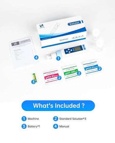 مقياس درجة الحموضة الرقمي LOHAND، 0.01 عالي الدقة ATC اختبار درجة الحموضة لحوض السمك في المختبر | مجموعة اختبار الجيب PH، مسبار قابل للاستبدال، دقة ±0.01 درجة حموضة، شاشة LCD، مقاومة للماء IP65، نطاق كامل من 0-14 درجة حموضة، حزمة معايرة in Kuwait