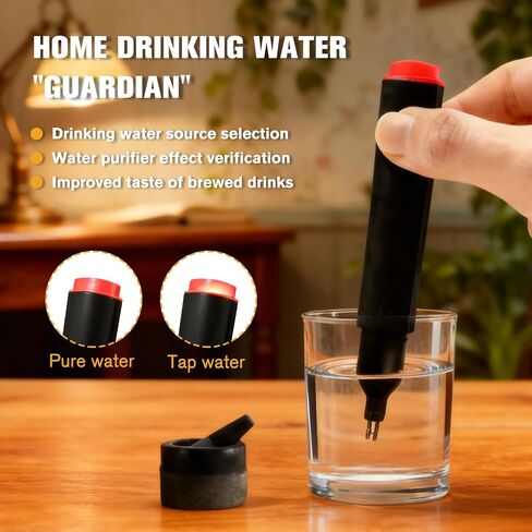 1PCS Red Water Quality Test Pen,Conductivity Test Pen,Non-Contact Voltage Tester,Suitable for Water Quality Testing,Ideal for Homeowners, Renters & Electrical Safety in Kuwait