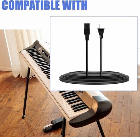 2-Pin AC Power Cord Cable Lead for Korg Concert Piano Grand Synthesizer Delay Vintage Model DP-3000C Digital Piano Concert Piano in Kuwait