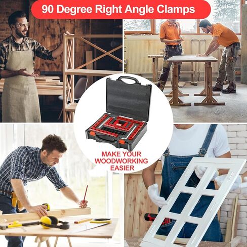 Corner Clamp for Woodworking, 90 Degree Right Angle Clamp, 8 Pack 5.5" & 2.5" Aluminum Alloy Positioning Squares for Cabinets & Picture Frames in Kuwait