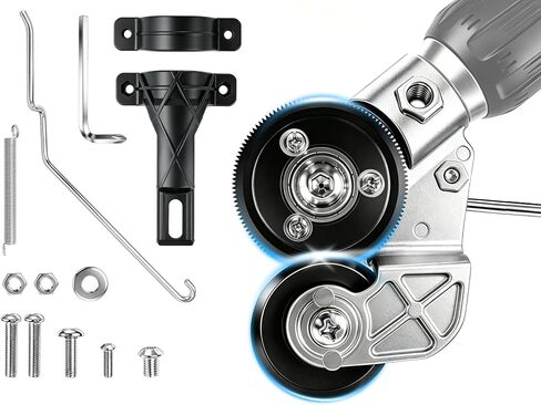 Sheet Metal Cutter for Electric Drill, Upgrade Fast Cutting Metal Shears Drill Nibbler, Smooth Precision Cutting Tool for Cutting Iron, Galvanized Steel, Aluminum, Copper | Electric Drill Metal Cutter Attachment, Precision Cutting, Sharper, Smoother, Stea in Kuwait