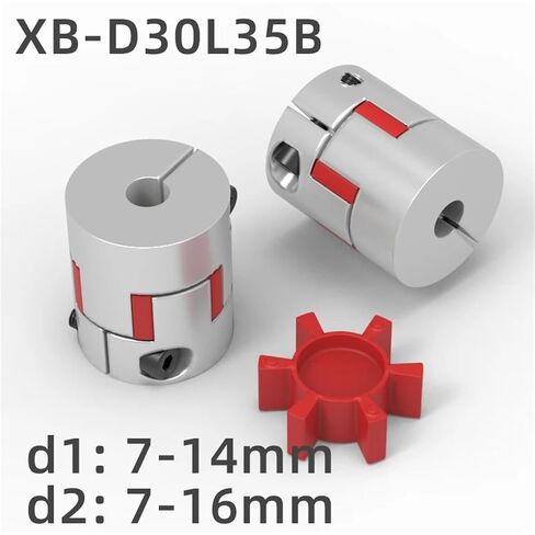 XB D30L35B Three Jaws Aluminium Flexible Shaft Coupling Motor Connector Couplings7/8/10/12/14/16mm 1Pcs(10mm to 14mm) in Saudi Arabia