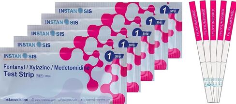 3-in-1 Fentanyl/Xylazine/Medetomidine Test Strips for Liquid, Pills & Powder Substances, 5 Count, Made in USA, 10-100x More Sensitive - for Harm Reduction & Forensic Investigation in Kuwait