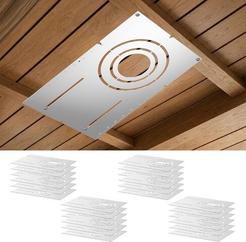 Amico 24 Pack 26 Inch New Construction Mounting Plate, Round Hole 3/4/6 Inch Flat Galvanized Steel Rough-in Wafer Light Bracket for LED Recessed Lighting Housing in Kuwait