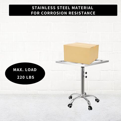 360° Rotating Spray Paint Stand, 25.6-37.4in Height Adjustable, Stainless Steel Lifting Spray Painting Table for Door and Car Body Spraying in Kuwait