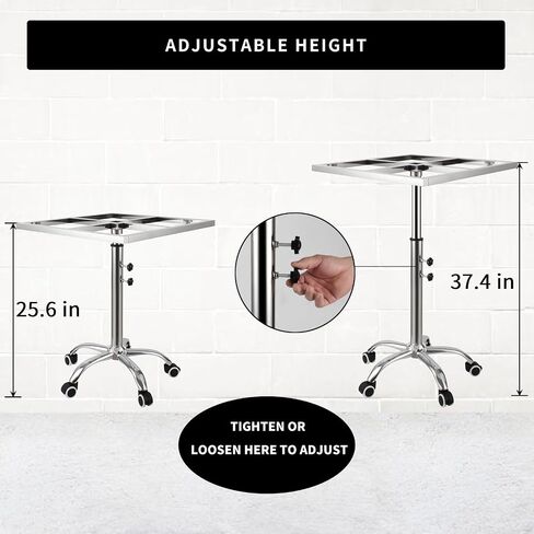 360° Rotating Spray Paint Stand, 25.6-37.4in Height Adjustable, Stainless Steel Lifting Spray Painting Table for Door and Car Body Spraying in Kuwait