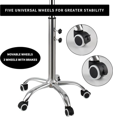 360° Rotating Spray Paint Stand, 25.6-37.4in Height Adjustable, Stainless Steel Lifting Spray Painting Table for Door and Car Body Spraying in Kuwait