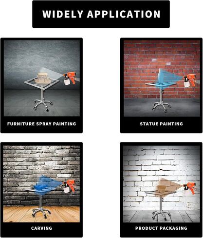 360° Rotating Spray Paint Stand, 25.6-37.4in Height Adjustable, Stainless Steel Lifting Spray Painting Table for Door and Car Body Spraying in Kuwait