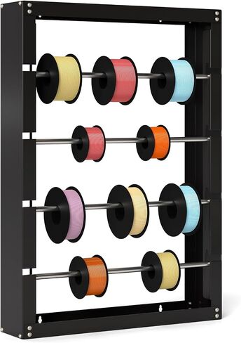 Wire Spool Rack, Wire Dispenser with 4 Detachable Rods, Wall Mounted Spool Storage Rack Wire Spool Holder for Electrical, Industrial & Retail Use in Kuwait