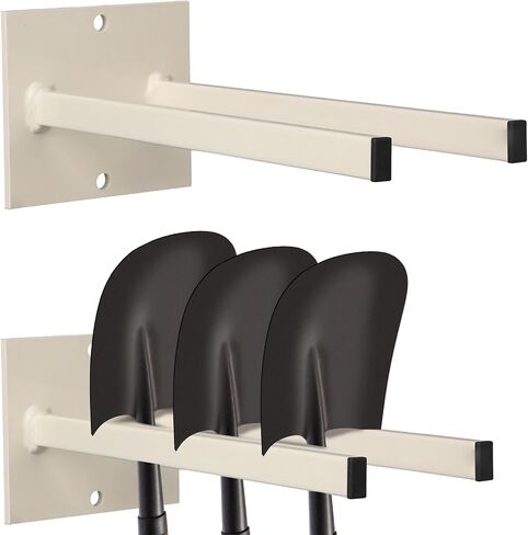 Zonon 2 Pcs Garage Tool Organizer Wall Mount 12'' Extra Wide Garden Tool Organizer Wall Mounted Rack for Trimmers Blowers and Stepladders Heavy Duty Powder Coated Steel Storage in Kuwait