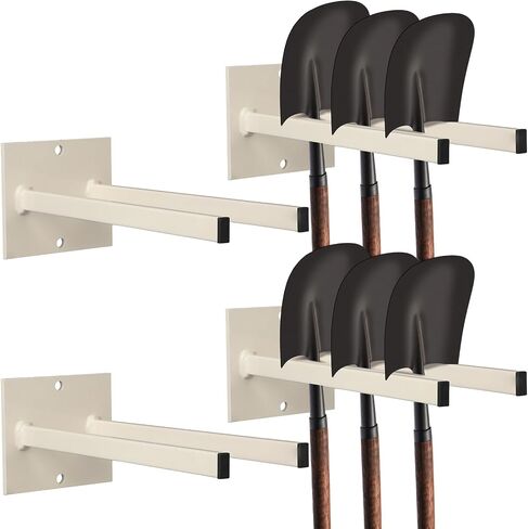 Zonon 2 Pcs Garage Tool Organizer Wall Mount 12'' Extra Wide Garden Tool Organizer Wall Mounted Rack for Trimmers Blowers and Stepladders Heavy Duty Powder Coated Steel Storage in Kuwait