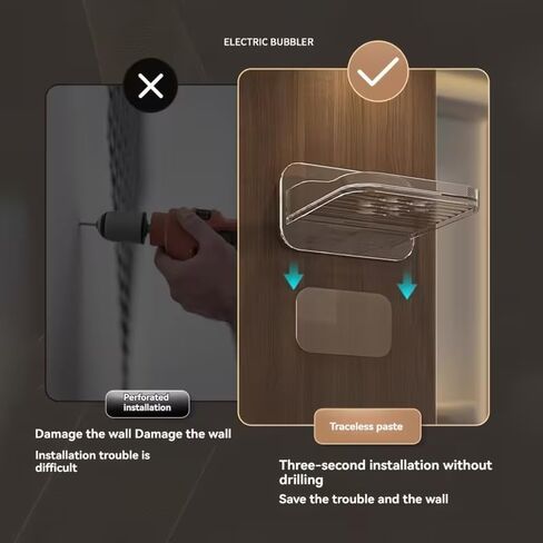 Nail-Free Wall-Mounted Monitoring Bracket, Floating Storage Shelf for Home Small Items in Kuwait