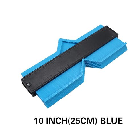 Contour Gauge Duplicator Ceramic Tile Carpet Cutting Template Profile Measuring Angle Ruler Contour Duplicator Woodworking Tools 1Pcs(10 Inch Blue) in Kuwait
