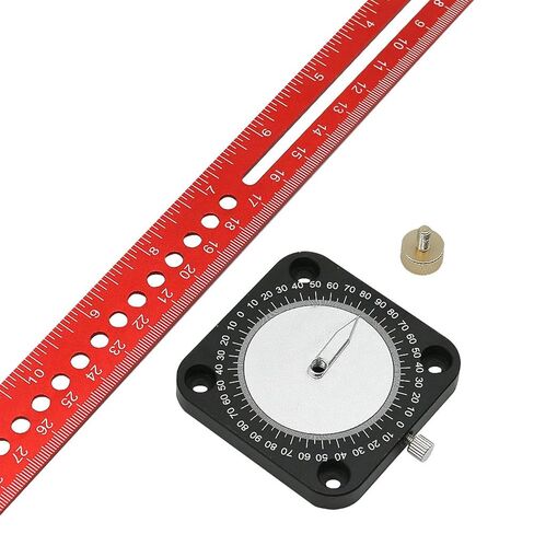 Woodworking Scriber Angle Scoring Ruler Adjustable T-Type Ruler Aluminum 360° Angle Marking Gauge Measuring Tools 1Pcs in Kuwait