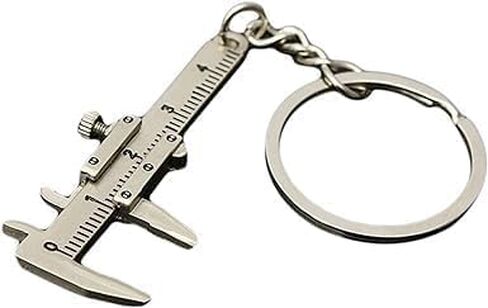 Mini Vernier Caliper Keychain, Car Keychain,Vernier Caliper Ruler Sliding Key Holder Rings Keychain Tools Cool Keychain Gift Ideas for Men Women 3D Movable Precision Measurement Tool in Kuwait