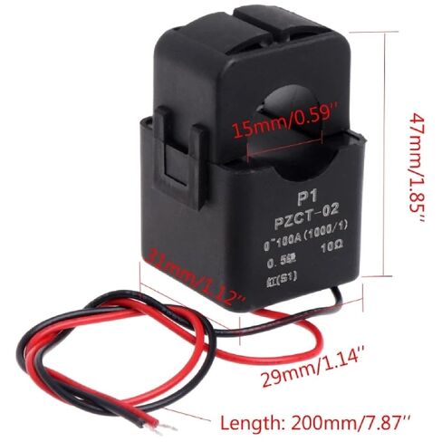 PZCT-02 Split Core Current Coil for 100A Amp Energy Meter Measuring uilding Electricity Consumption in Kuwait