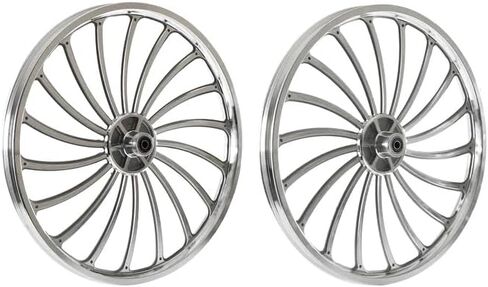 مجموعة عجلات MICARGI مقاس 20 بوصة /26 بوصة BMX/Lowrider، سطح تشطيب CNC مدمج من خليط معدني / 140 فتحة من سبائك الألومنيوم ذات الطراز القديم مجموعة عجلات حافة in Kuwait