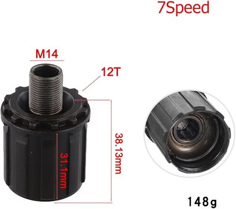 هيكل Freehub فولاذي للمحور الخلفي RM30 RM40 RM60 - يناسب كاسيت السرعة 7/8/9/10 - جزء استبدال المحور الخلفي للدراجة الجبلية MTB، أسود (أ) in Kuwait