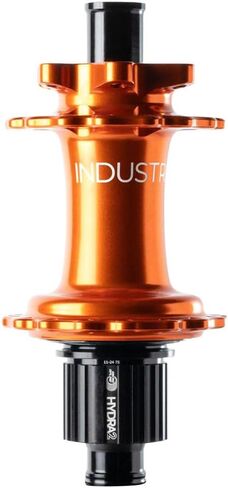 Industry Nine Hydra 2 Classic Rear Hub - 12 x 148mm, 6-Bolt, Micro Spline, Orange, 32H | bike-hubs in Kuwait