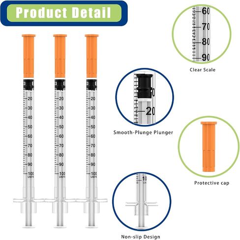 1ml/cc Disposable Syringe with 30Ga 5/16" (8mm)Needle,30 Pack | Individually Wrapped in Kuwait