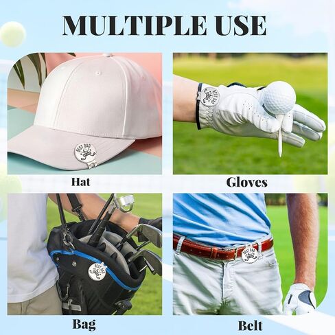 Best Dad by Par Gift Golf Ball Markers, Golf Marker Hat Clip & Happy Father's Day Card & Box, Funny Sport Accessories Gifts for Men New Dad Husband Grandpa Golfer, Birthday Retirement Gifts in Kuwait