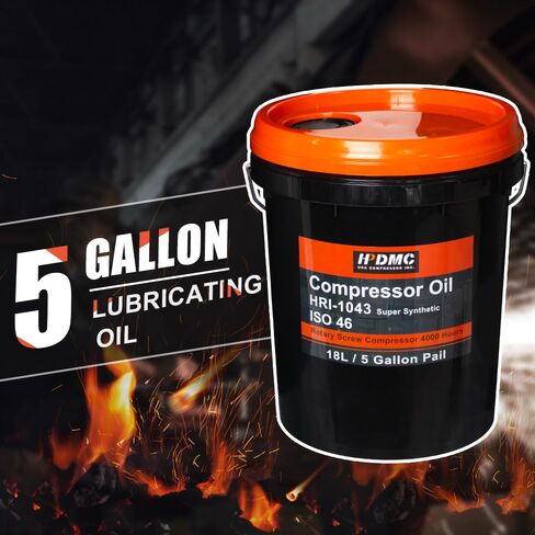 ISO 32 Grade Synthetic Based Compressor Lubricant Standard 4000 Hour Rotary Screw Air Compressor Lubricating Oil 5 Gallon Pail Extended Life Oils in Kuwait