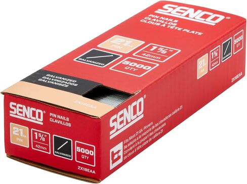 SENCO ZX18EAA 1-5/8 بوصة 21 مسمارًا بقياس، لمسة نهائية مجلفنة، عبوة من 5000 قطعة in Kuwait