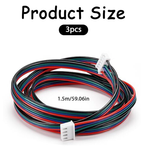 3 قطع كابلات موصل محرك 1.5 متر، كابل محرك متدرج، XH2.54 4Pin إلى 6Pin محركات طرفية موصل محرك متدرج طابعة ثلاثية الأبعاد كابل محركات متدرجة اللون للطابعة ثلاثية الأبعاد in Kuwait
