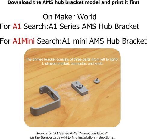 Original Bamboo AMS Hub for A1 A1 Mini,Connect Multiple AMS Units to Expand to 16 Filament Channels, Plug-and-Play AMS Expansion Hub Replace Filament Buffer for Multi-Color&Multi-Material 3D Printing in Kuwait