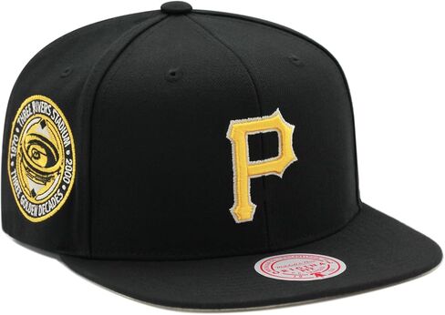 قبعة Mitchell & Ness Pittsburgh Pirates Cooperstown MLB Team Classic Snapback Hat - أسود in Kuwait